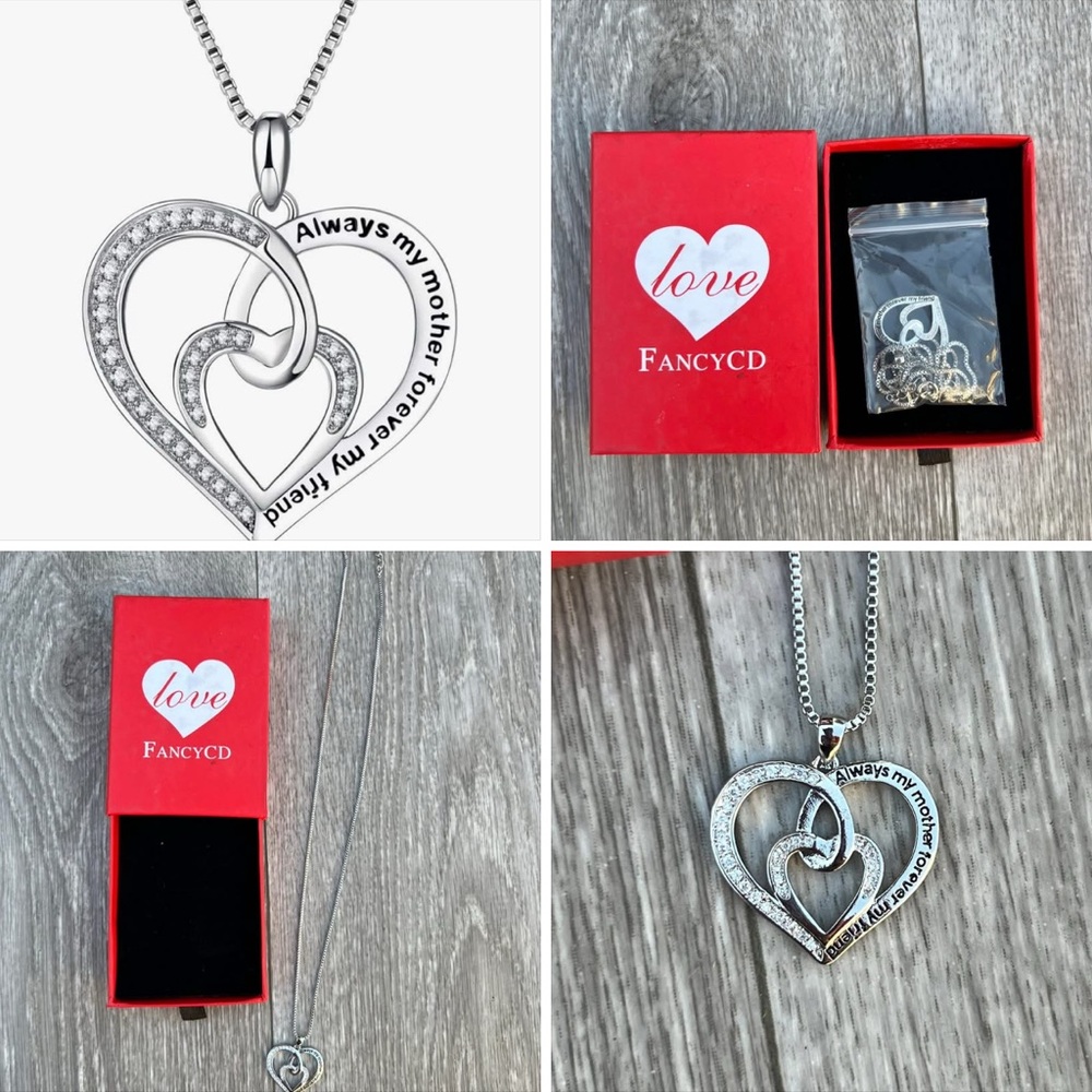 New FANCYCD Heart Pendant Necklace Gift for Mom